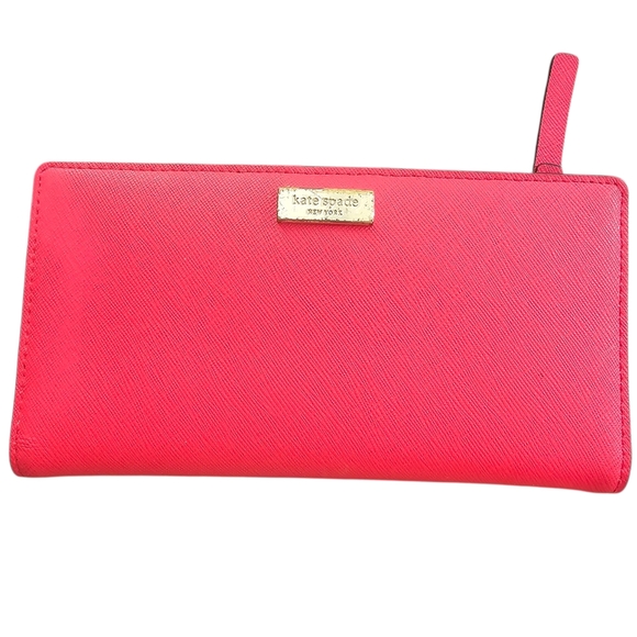 kate spade Handbags - Kate Spade Vibrant Red Wallet
